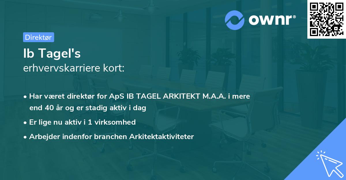 Ib Tagel's erhvervskarriere kort