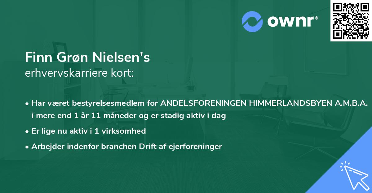 Finn Grøn Nielsen's erhvervskarriere kort