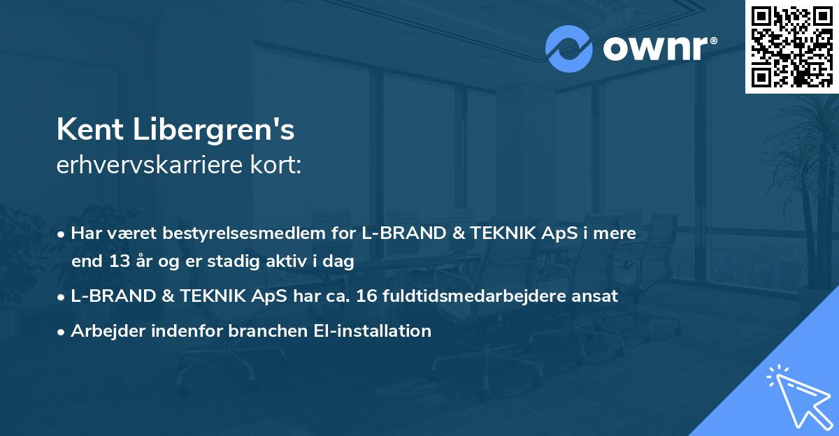 Kent Libergren's erhvervskarriere kort