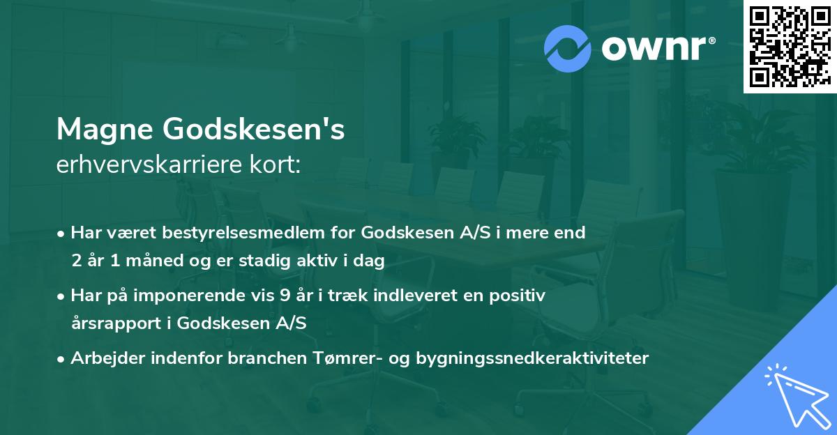 Magne Godskesen's erhvervskarriere kort