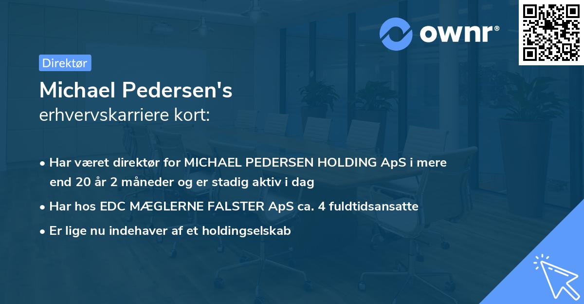 Michael Pedersen's erhvervskarriere kort