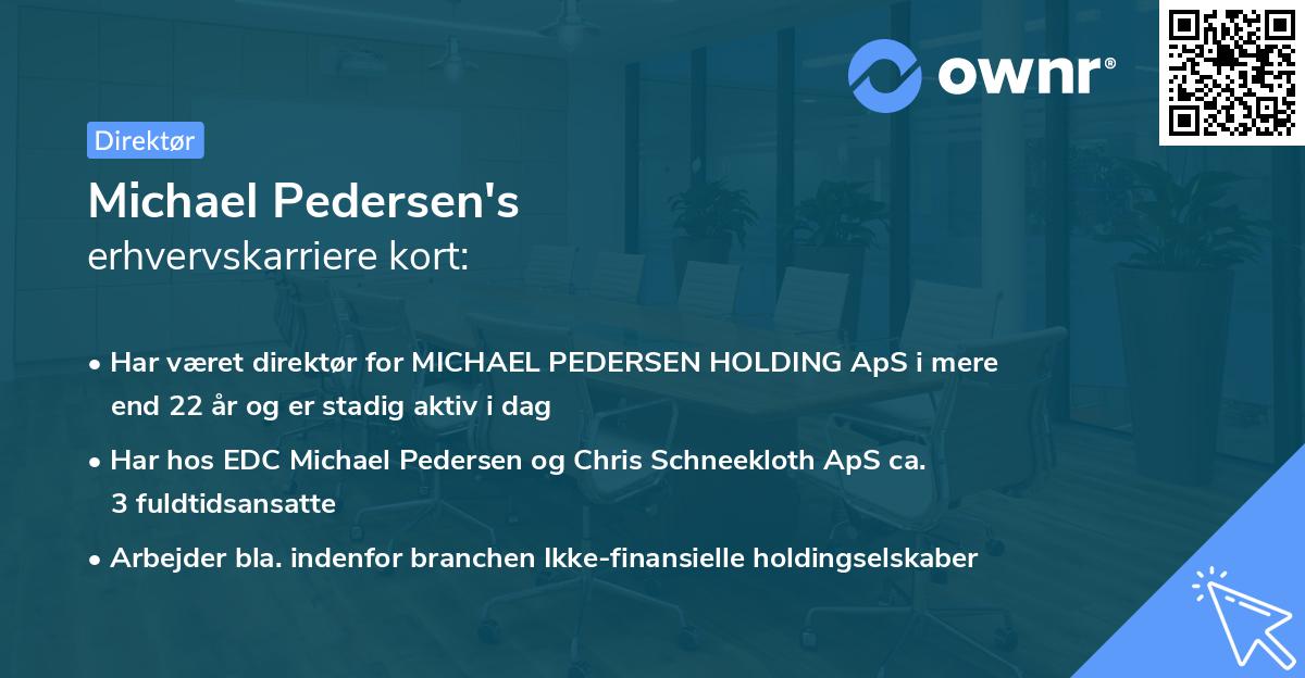 Michael Pedersen's erhvervskarriere kort