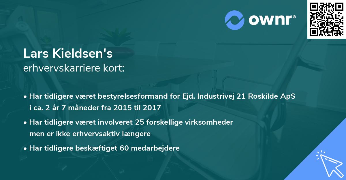 Lars Kieldsen's erhvervskarriere kort