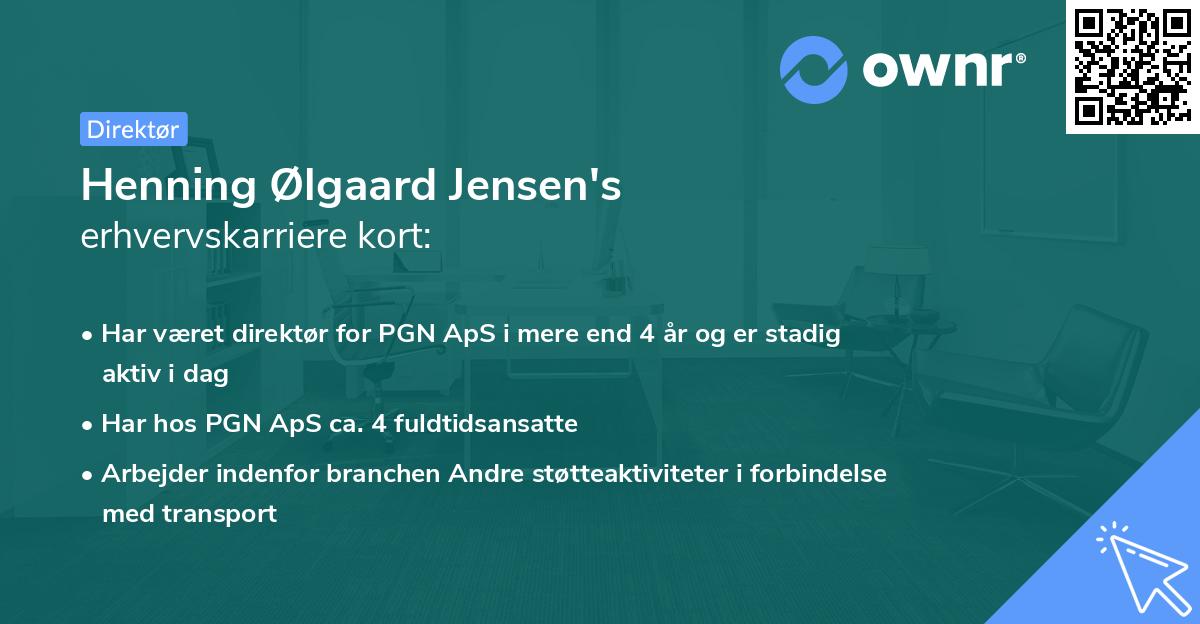 Henning Ølgaard Jensen's erhvervskarriere kort