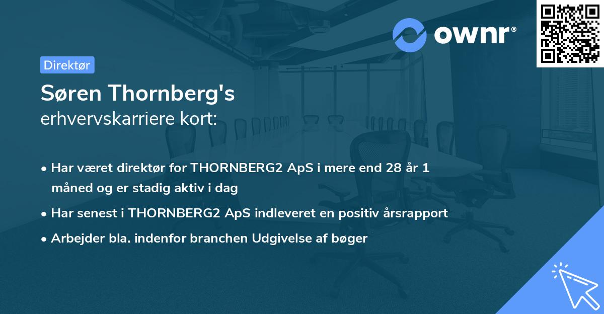 Søren Thornberg's erhvervskarriere kort