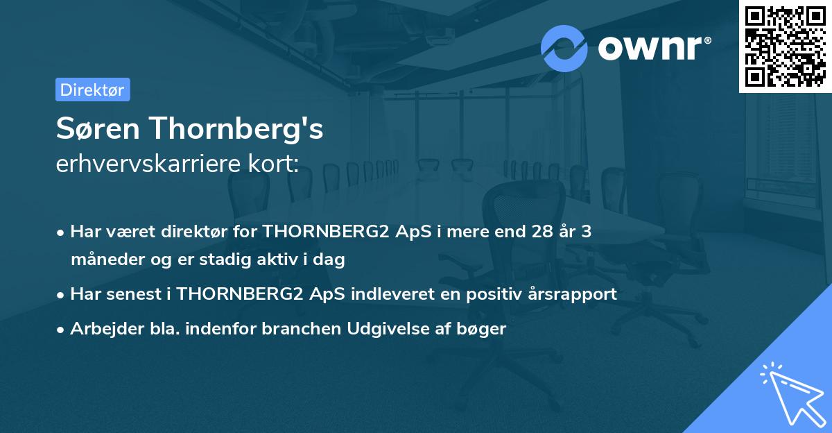 Søren Thornberg's erhvervskarriere kort