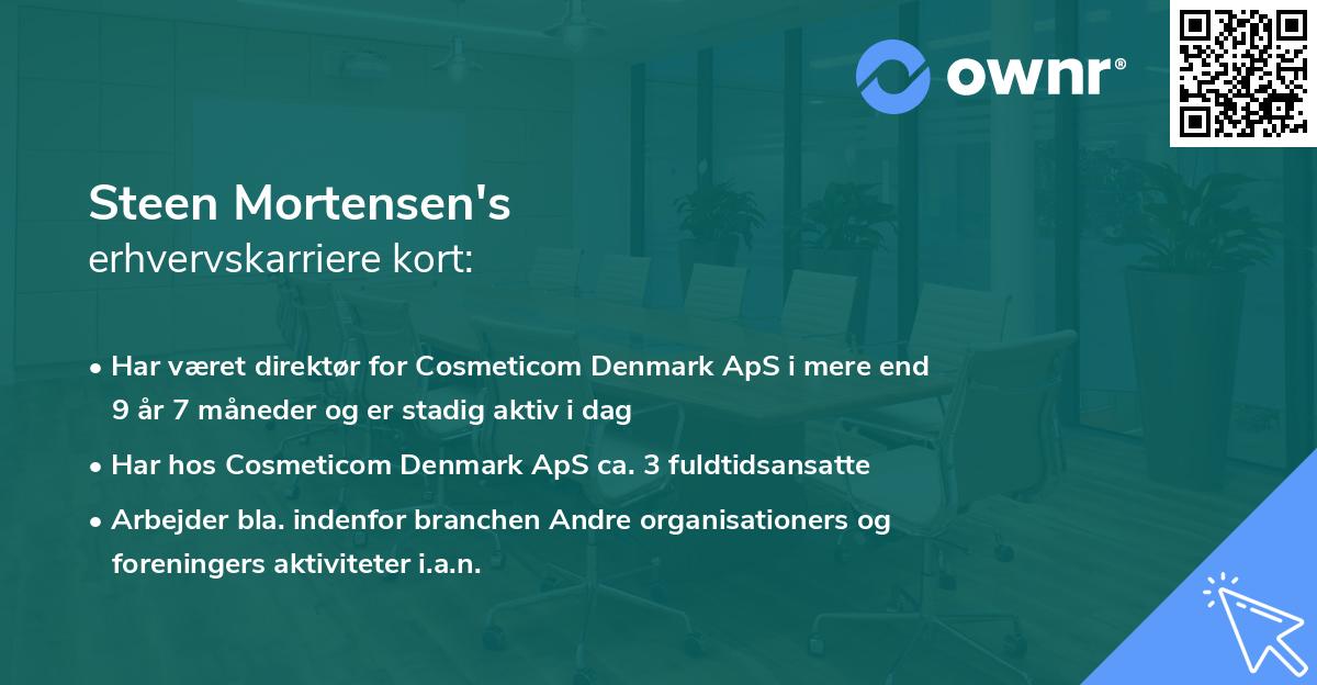 Steen Mortensen's erhvervskarriere kort