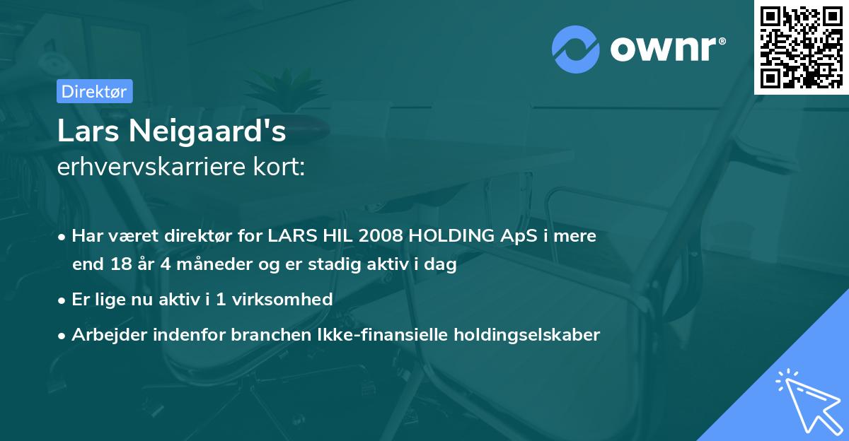Lars Neigaard's erhvervskarriere kort