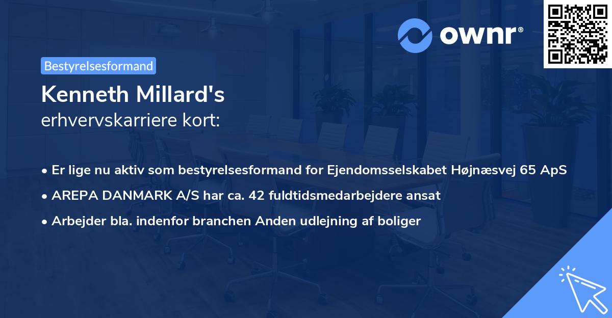 Kenneth Millard's erhvervskarriere kort