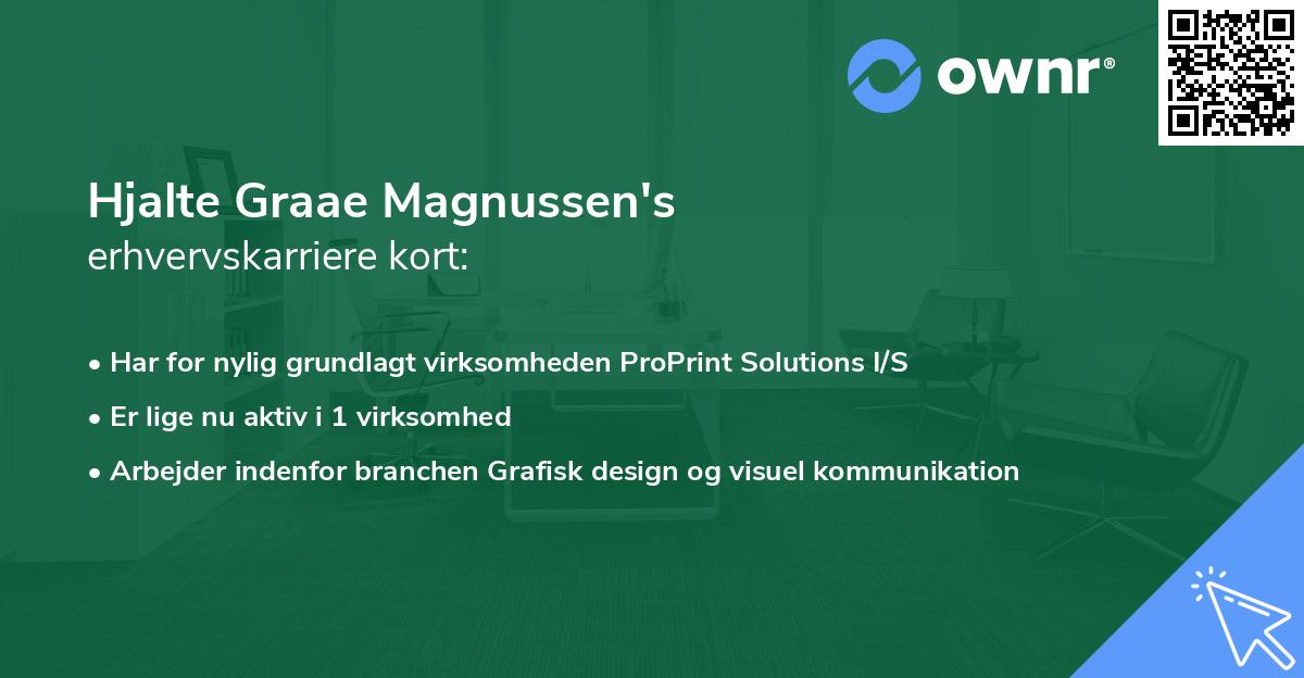 Hjalte Graae Magnussen's erhvervskarriere kort