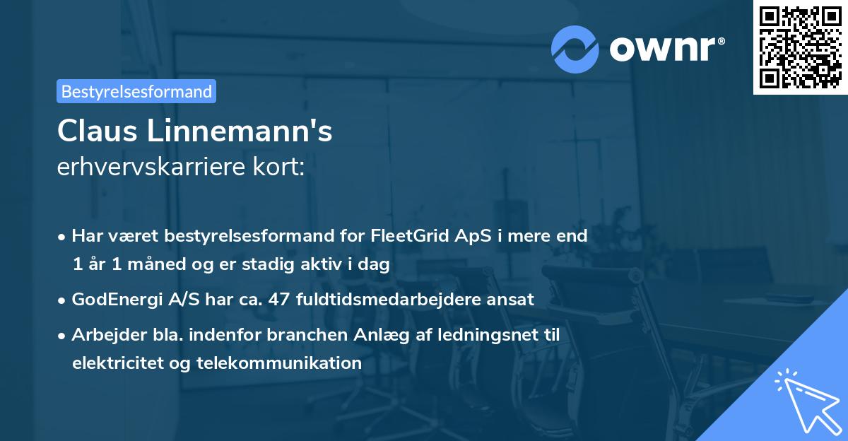 Claus Linnemann's erhvervskarriere kort