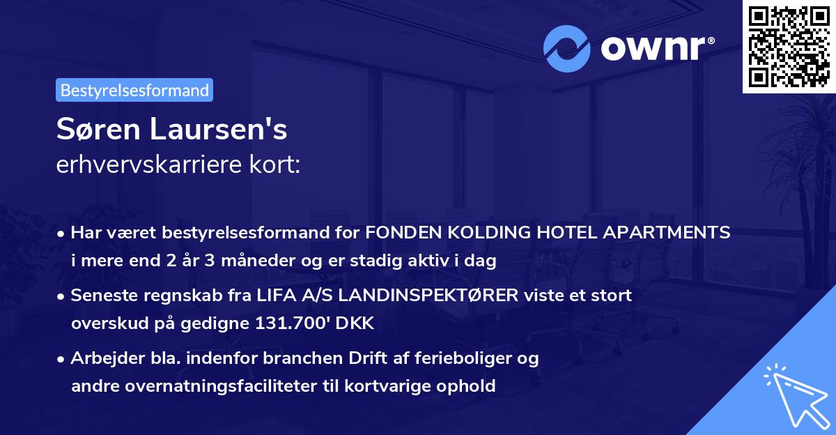 Søren Laursen's erhvervskarriere kort