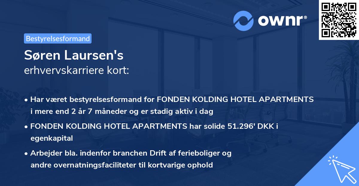 Søren Laursen's erhvervskarriere kort