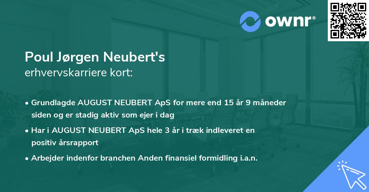 Poul Jørgen Neubert's erhvervskarriere kort