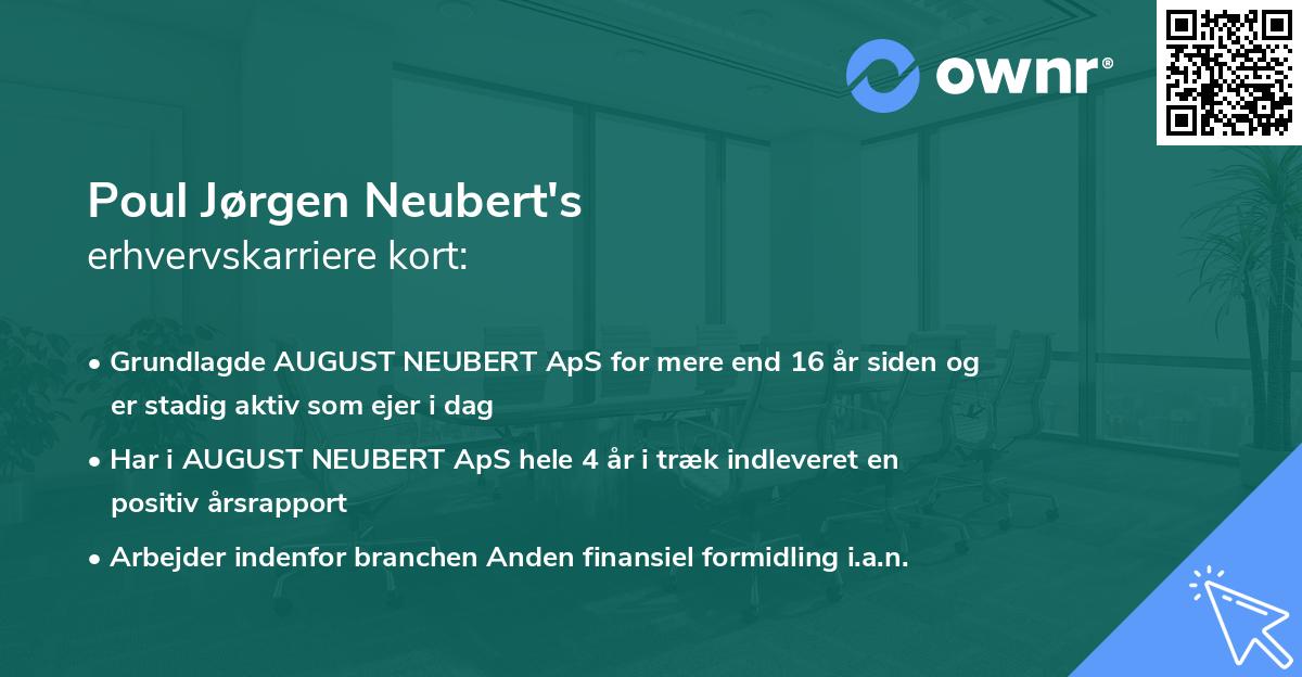 Poul Jørgen Neubert's erhvervskarriere kort
