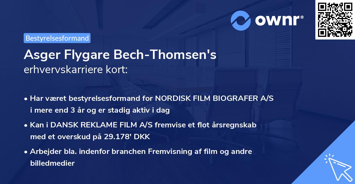 Asger Flygare Bech-Thomsen's erhvervskarriere kort