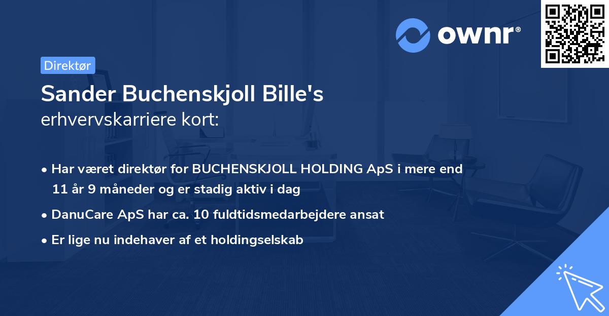 Sander Buchenskjoll Bille's erhvervskarriere kort