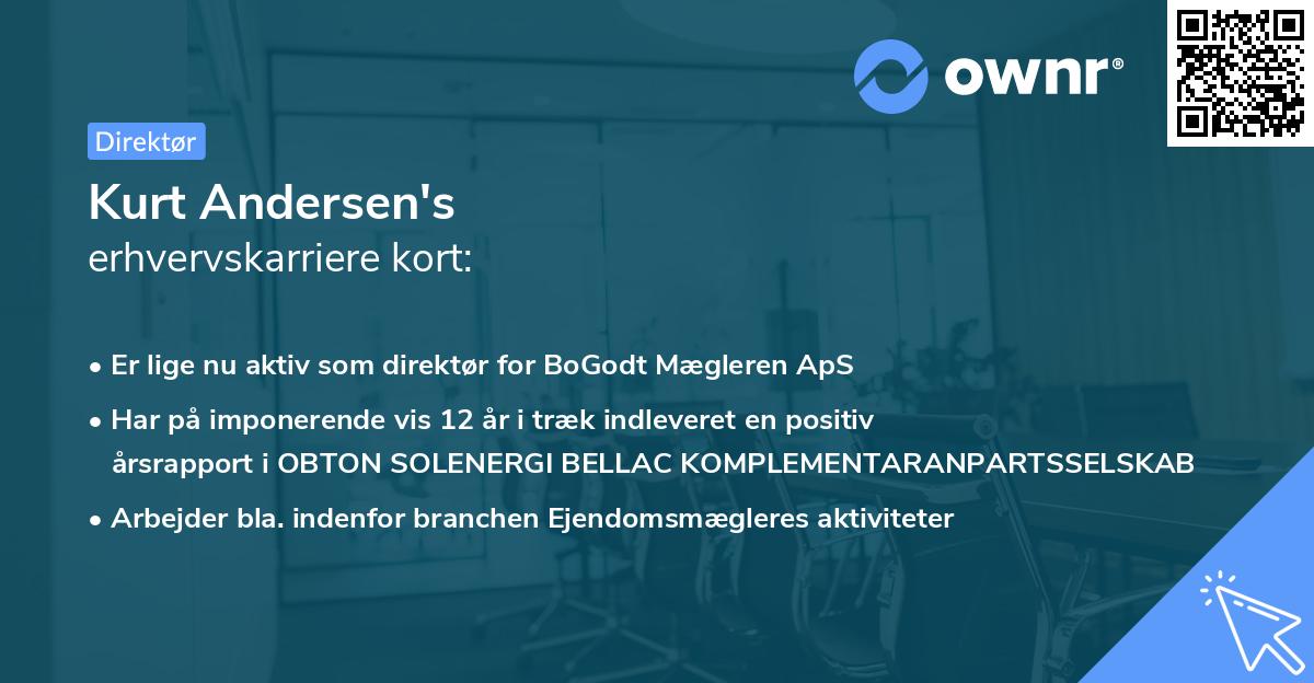 Kurt Andersen's erhvervskarriere kort