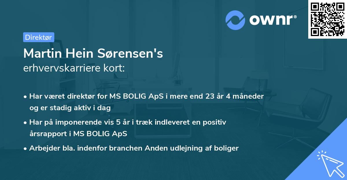 Martin Hein Sørensen's erhvervskarriere kort