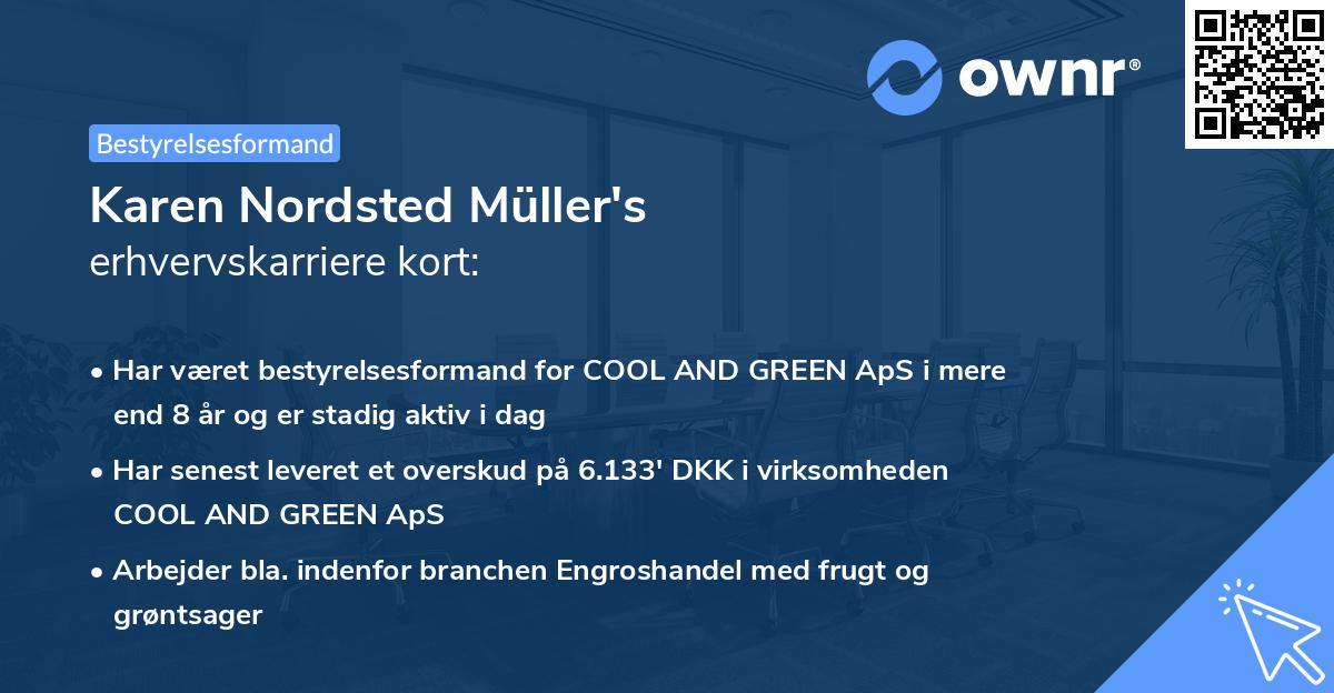 Karen Nordsted Müller's erhvervskarriere kort