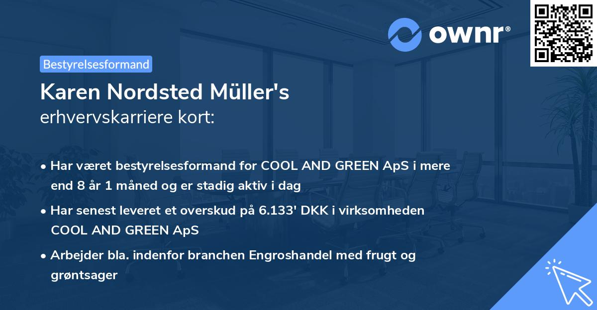 Karen Nordsted Müller's erhvervskarriere kort