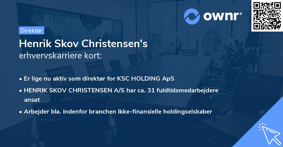 Henrik Skov Christensen's erhvervskarriere kort