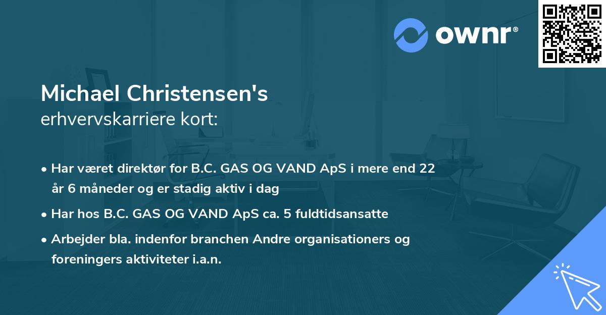 Michael Christensen's erhvervskarriere kort