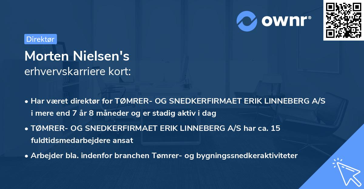 Morten Nielsen's erhvervskarriere kort