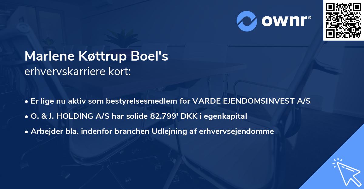 Marlene Køttrup Boel's erhvervskarriere kort