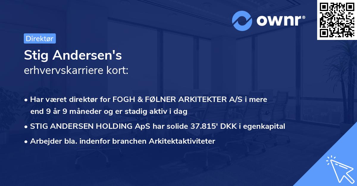 Stig Andersen's erhvervskarriere kort
