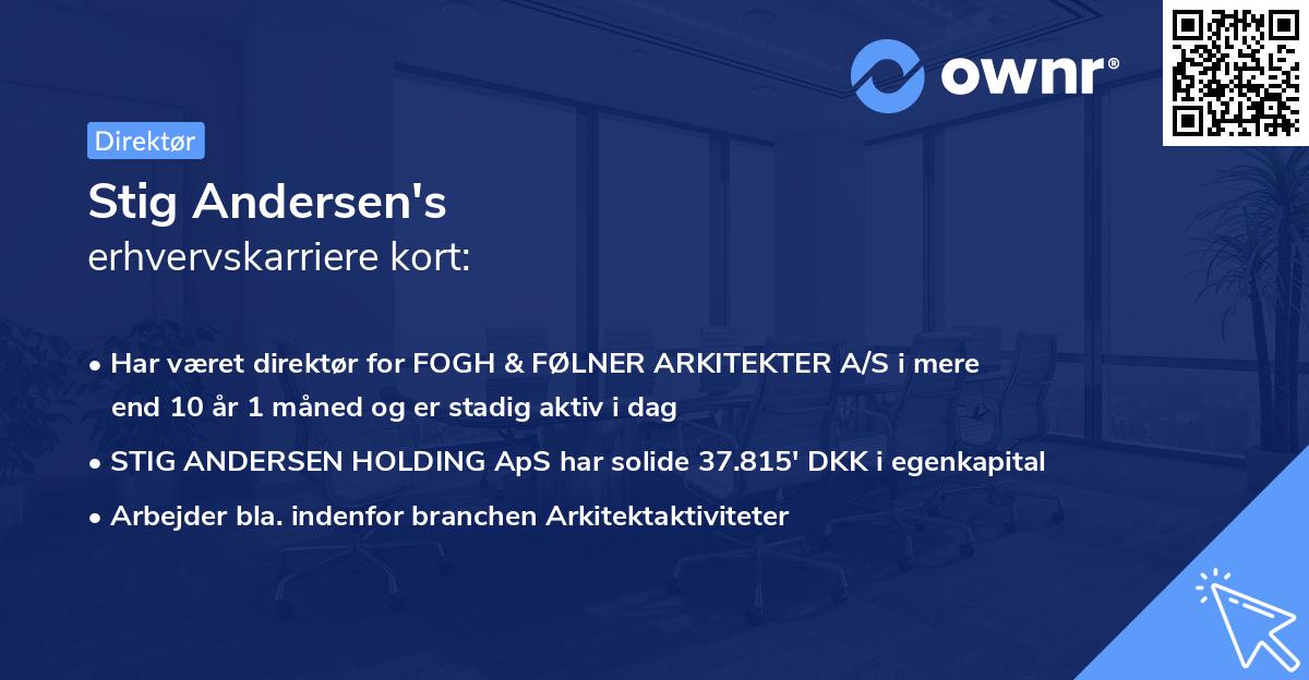Stig Andersen's erhvervskarriere kort