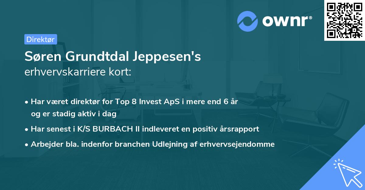 Søren Grundtdal Jeppesen's erhvervskarriere kort