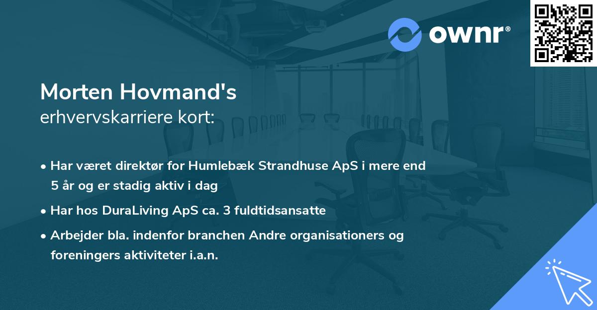 Morten Hovmand's erhvervskarriere kort