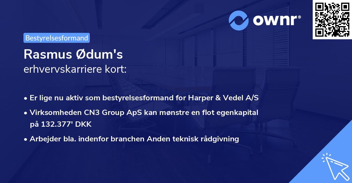 Rasmus Ødum's erhvervskarriere kort