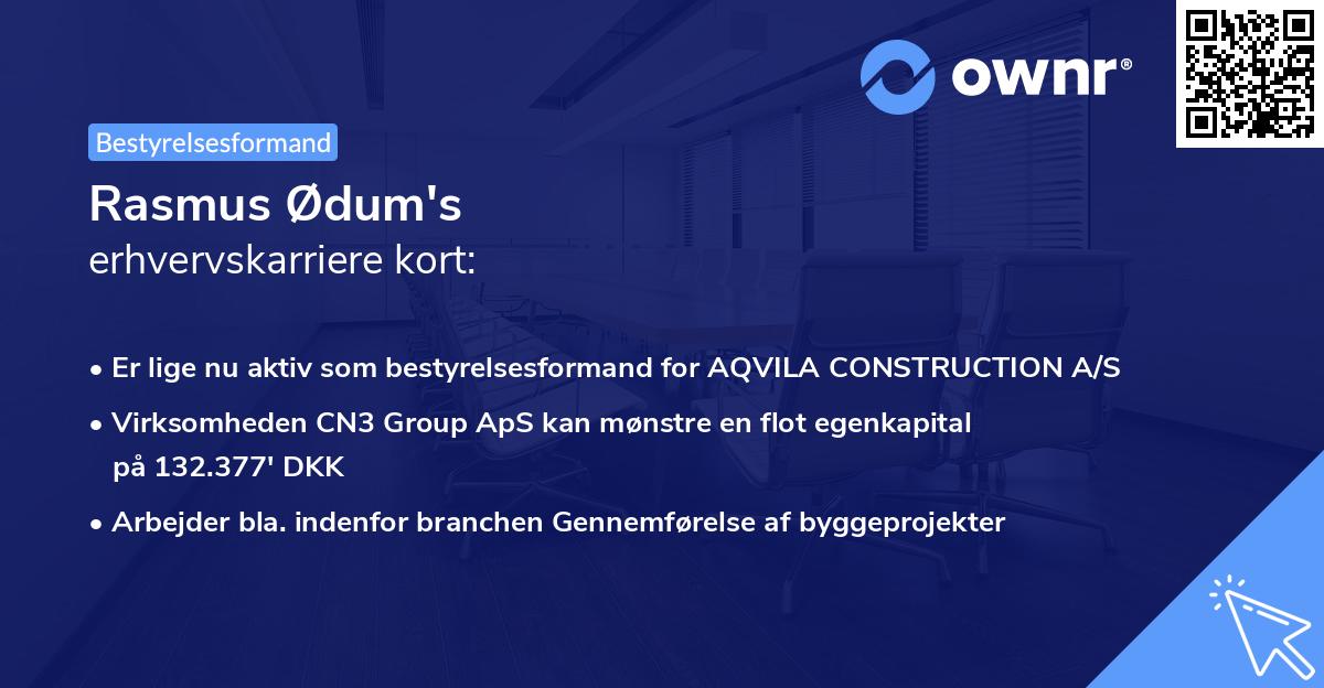 Rasmus Ødum's erhvervskarriere kort