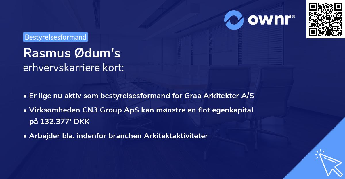 Rasmus Ødum's erhvervskarriere kort