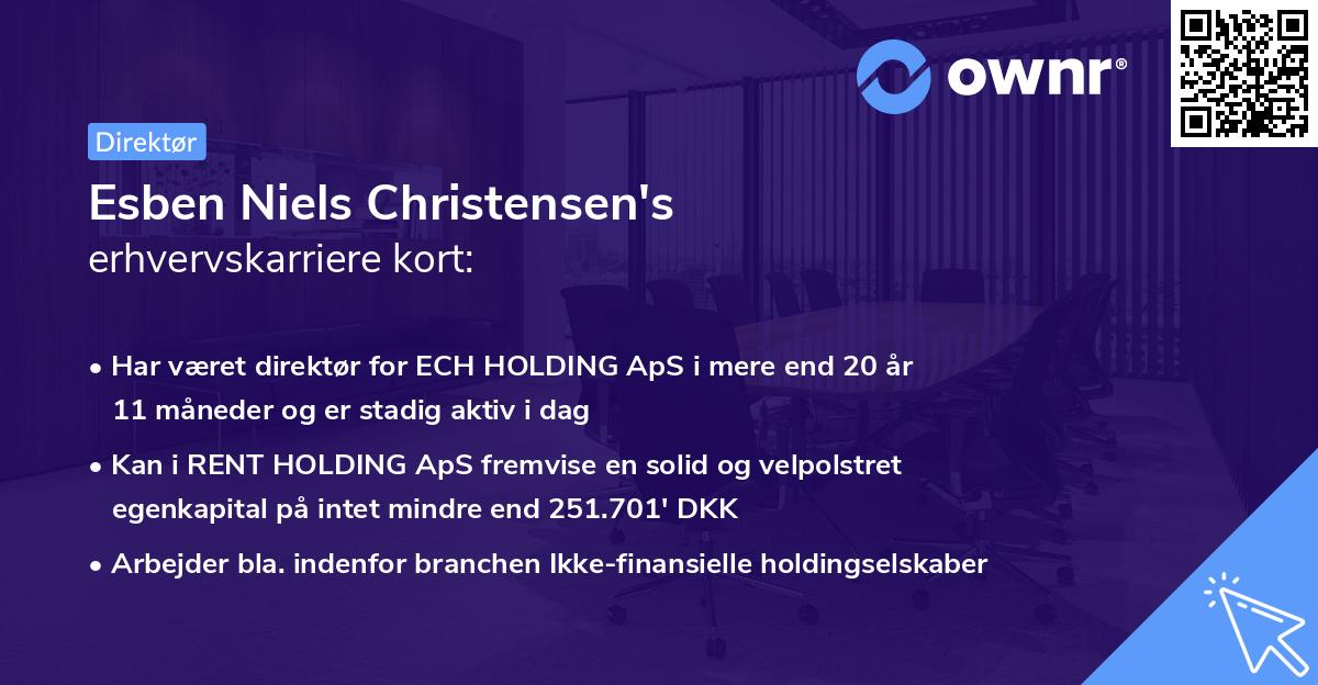 Esben Niels Christensen's erhvervskarriere kort