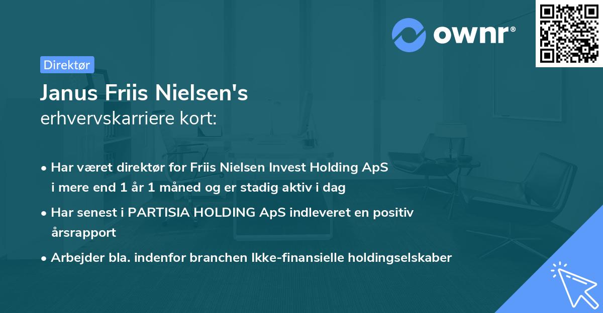 Janus Friis Nielsen's erhvervskarriere kort