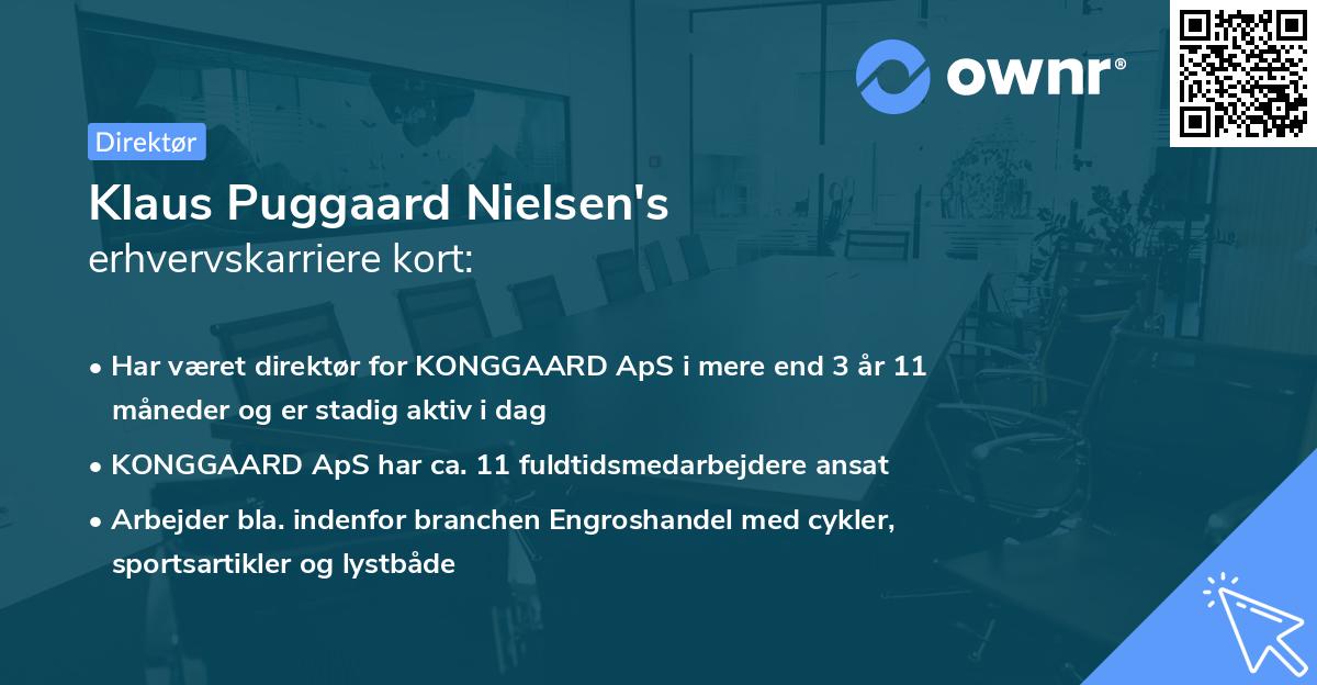 Klaus Puggaard Nielsen's erhvervskarriere kort