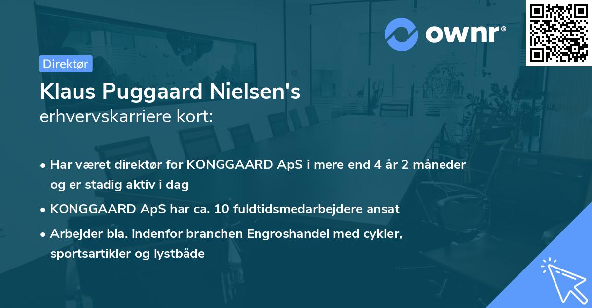 Klaus Puggaard Nielsen's erhvervskarriere kort