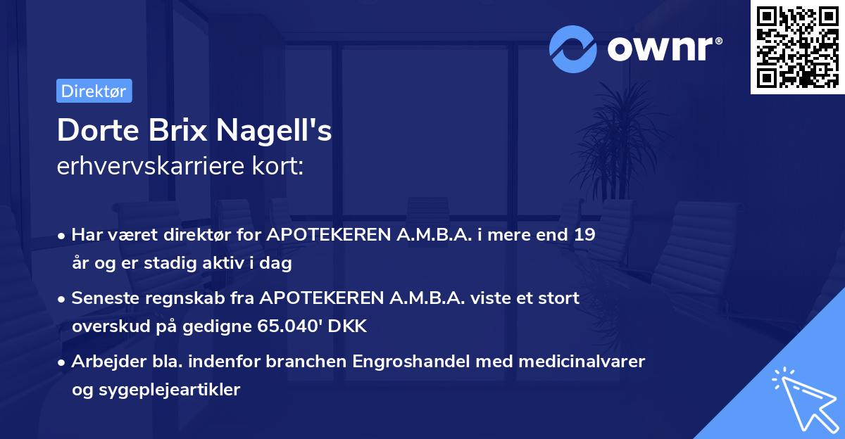 Dorte Brix Nagell's erhvervskarriere kort