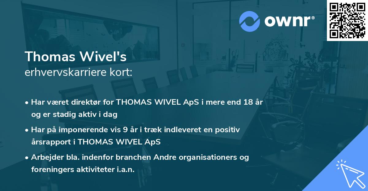 Thomas Wivel's erhvervskarriere kort