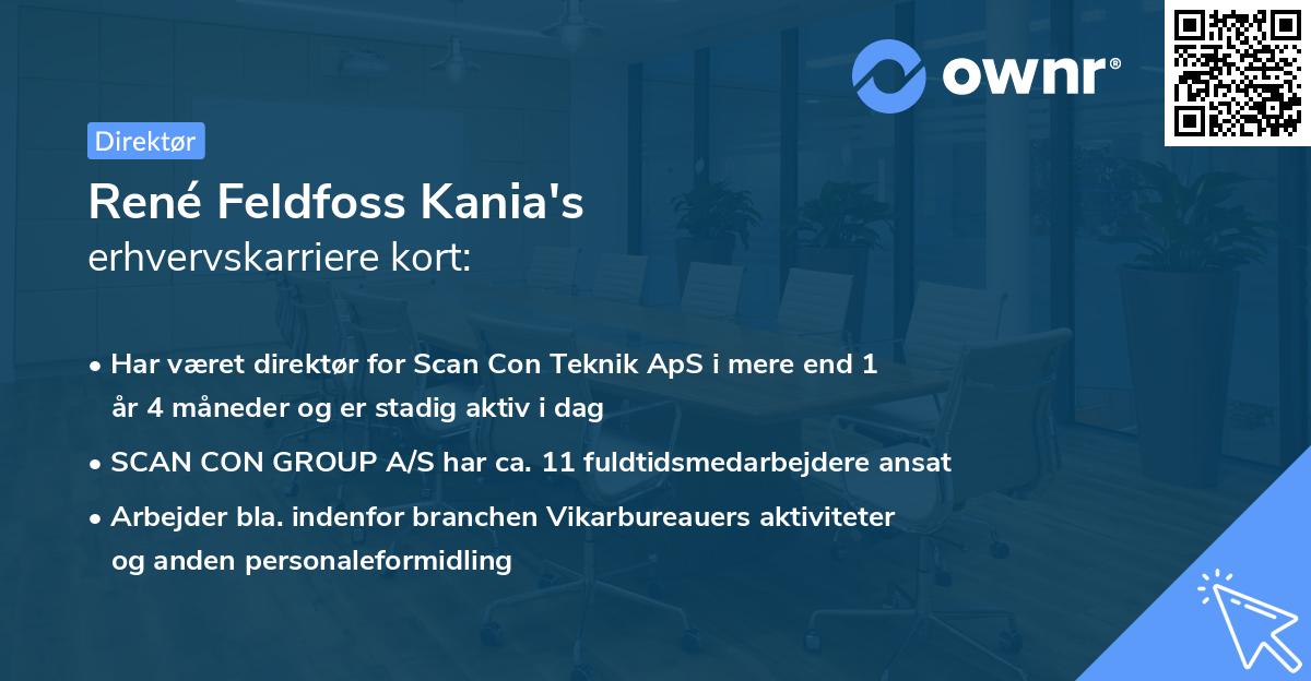 René Feldfoss Kania's erhvervskarriere kort