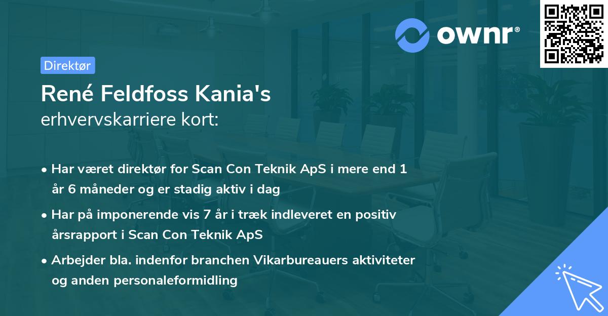 René Feldfoss Kania's erhvervskarriere kort
