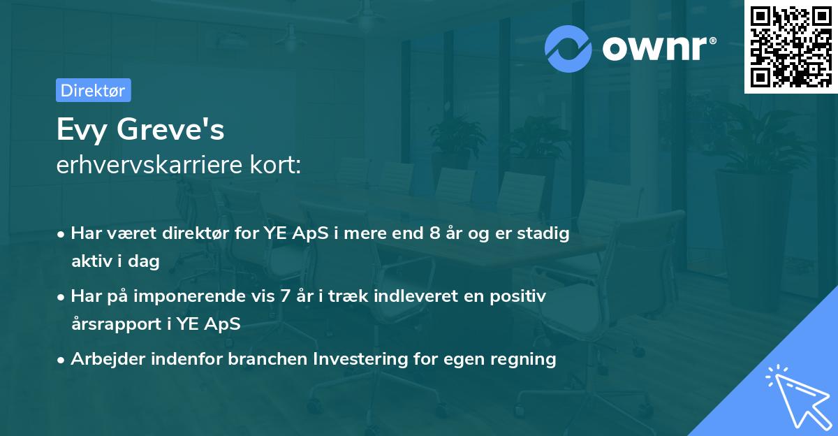 Evy Greve's erhvervskarriere kort