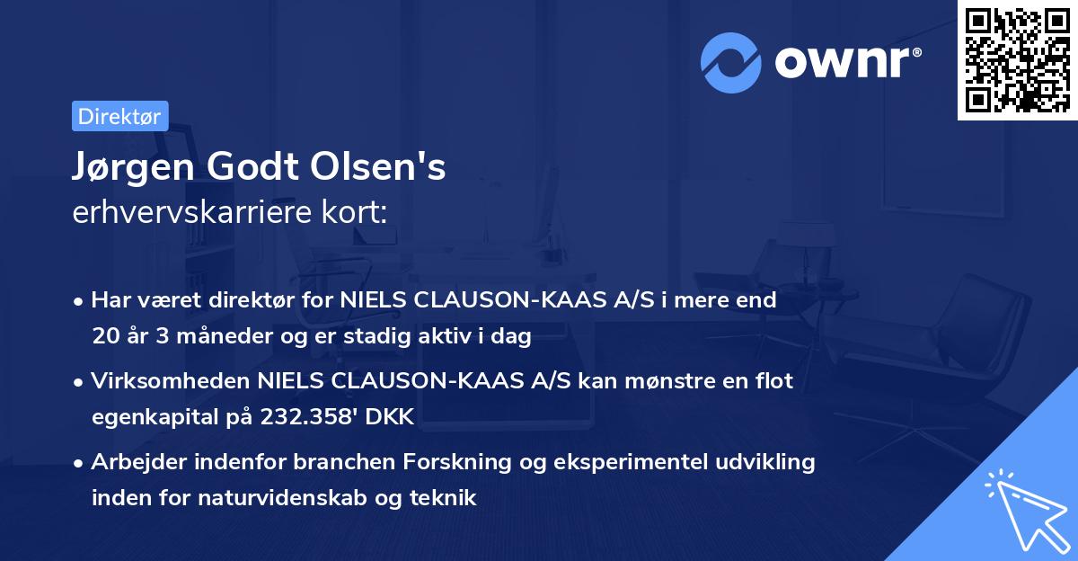 Jørgen Godt Olsen's erhvervskarriere kort