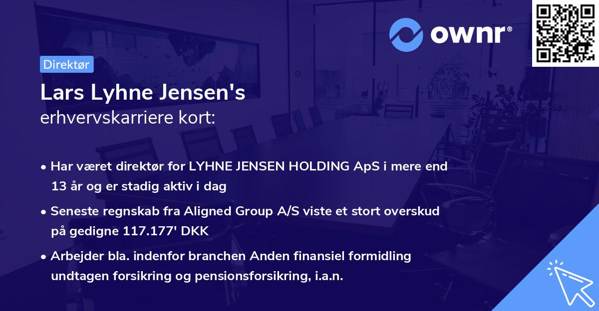 Lars Lyhne Jensen's erhvervskarriere kort