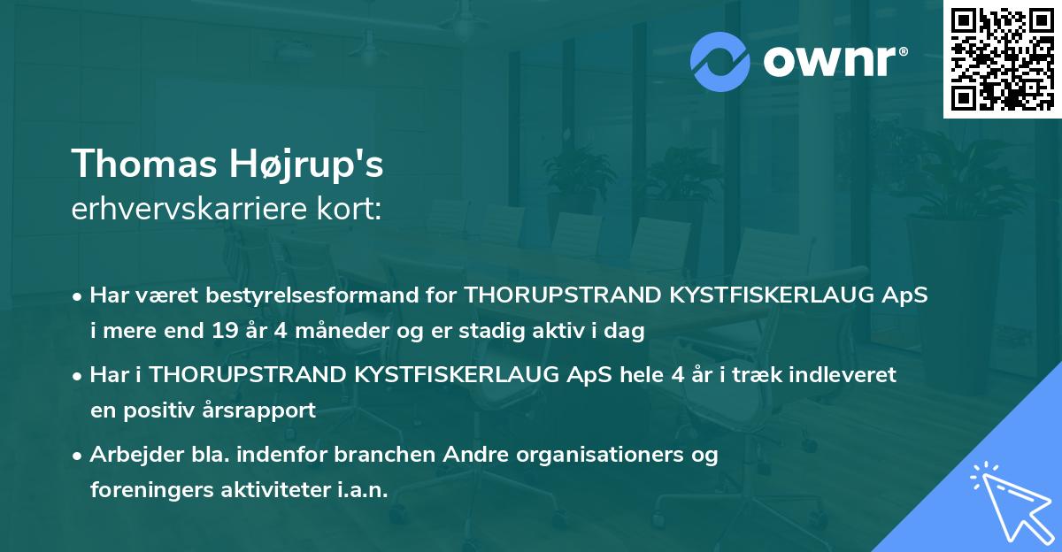 Thomas Højrup's erhvervskarriere kort