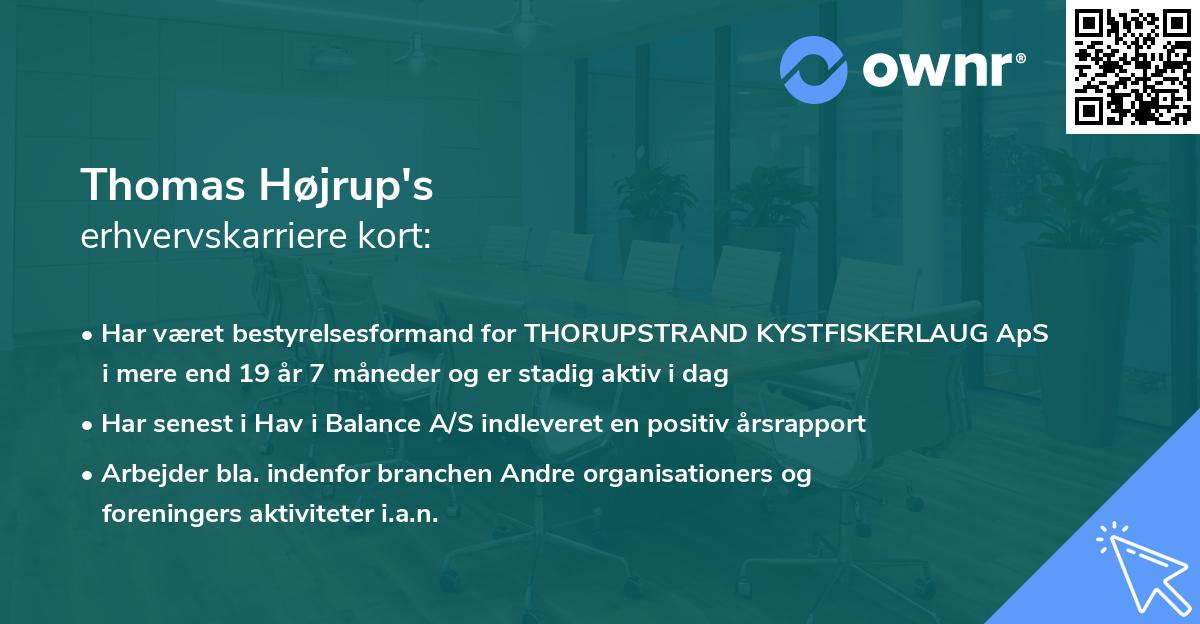 Thomas Højrup's erhvervskarriere kort