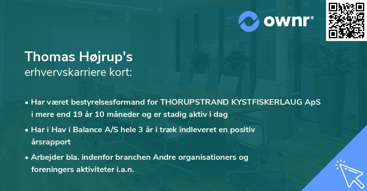 Thomas Højrup's erhvervskarriere kort